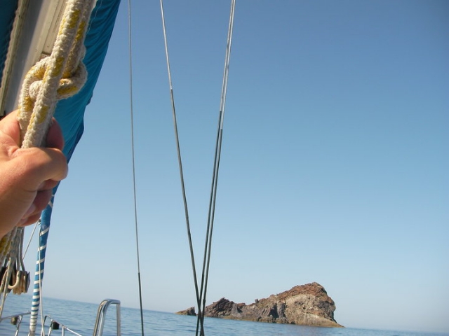 Ansichten von einem Segelboot 